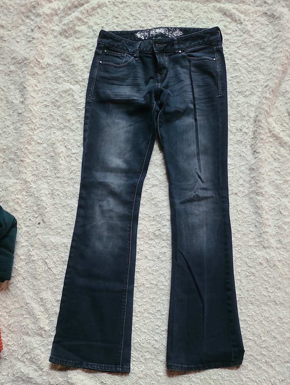 Express Women's Flare Jeans - Dark Blue Wash